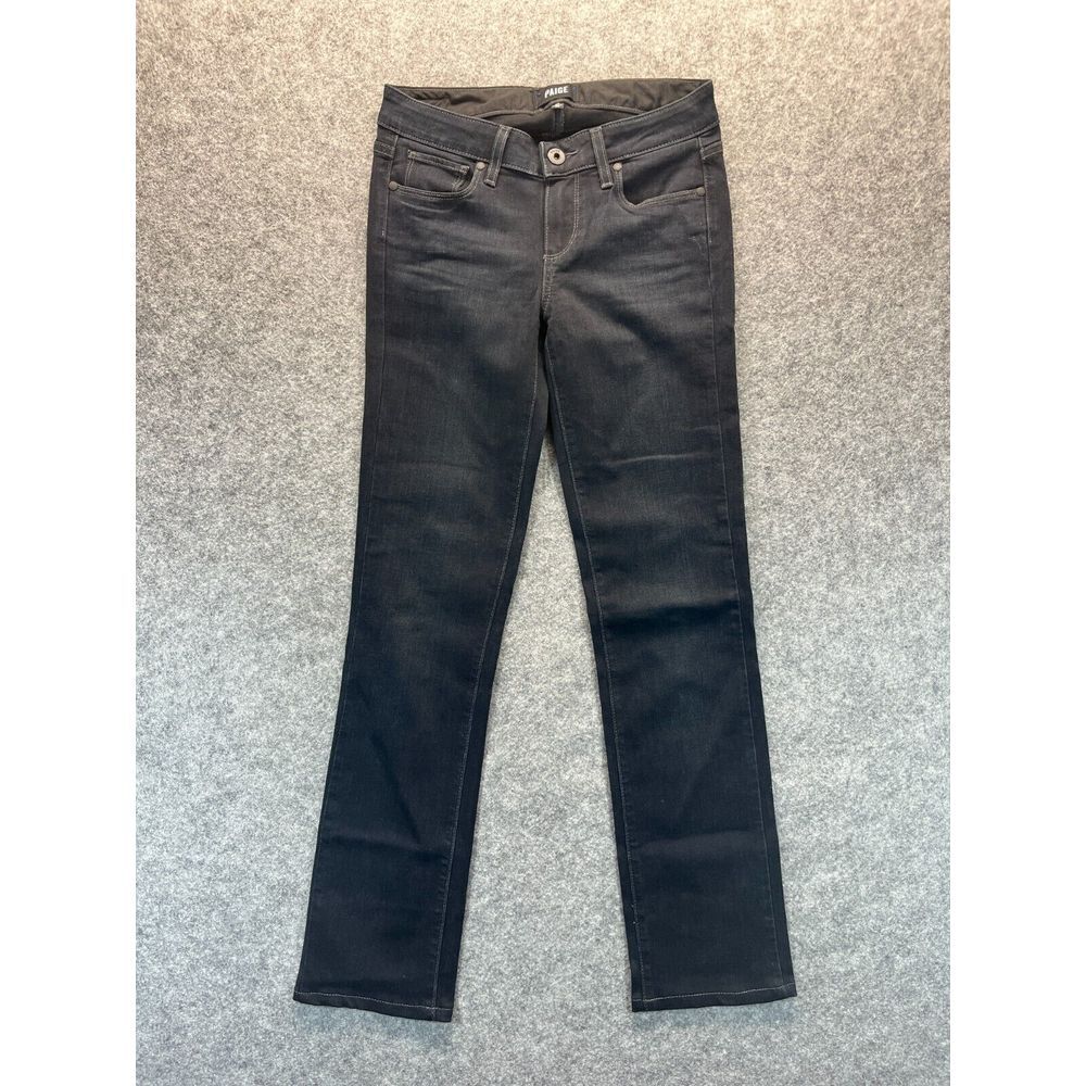 Paige Jeans Women's 26 Skyline Straight Dark Blue‎ Stretch Denim Jeans
